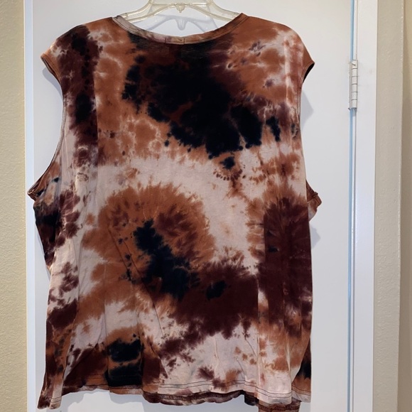 3/10 Tie Dye Rock & Roll Tank Top 3X Brown Black - Picture 2 of 4
